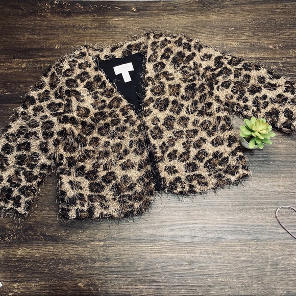 Chico’s Leopard Print 3/4 Sleeve Jacket Medium - Picture 2 of 11